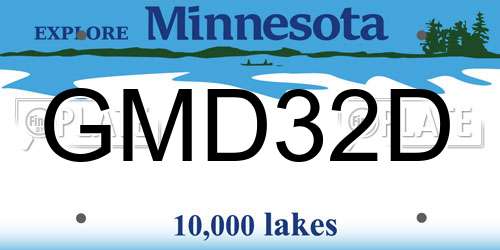 GMD32D Minnesota License Plate