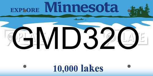 GMD32O Minnesota License Plate