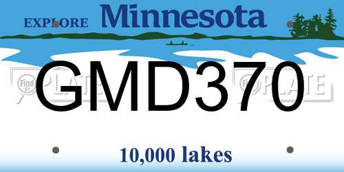 GMD370 Minnesota License Plate