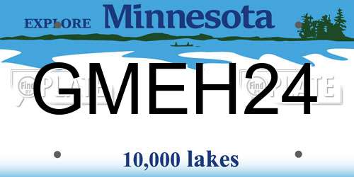 GMEH24 Minnesota License Plate