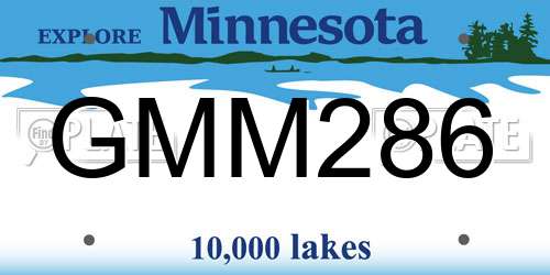 GMM286 Minnesota License Plate