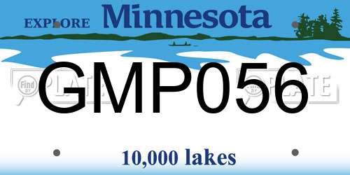 GMP056 Minnesota License Plate