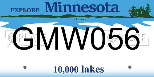 GMW056 Minnesota License Plate