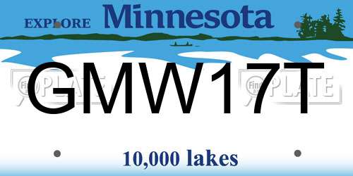 GMW17T Minnesota License Plate