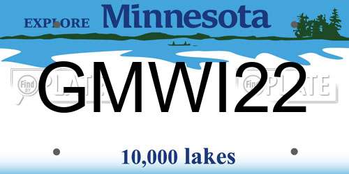 GMWI22 Minnesota License Plate