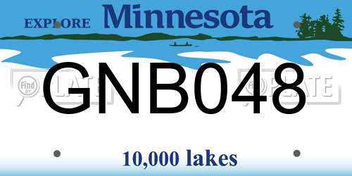 GNB048 Minnesota License Plate