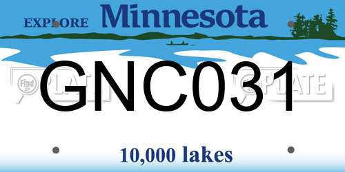 GNC031 Minnesota License Plate