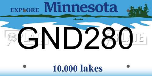 GND280 Minnesota License Plate