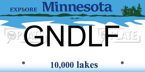 GNDLF Minnesota License Plate