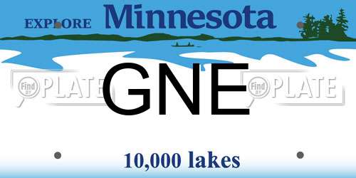 GNE Minnesota License Plate