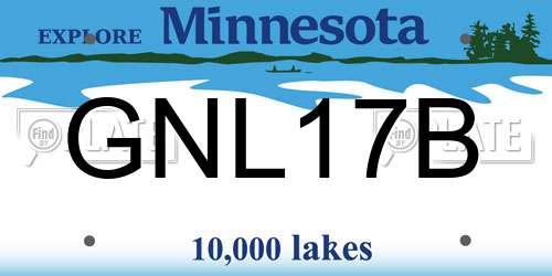 GNL17B Minnesota License Plate