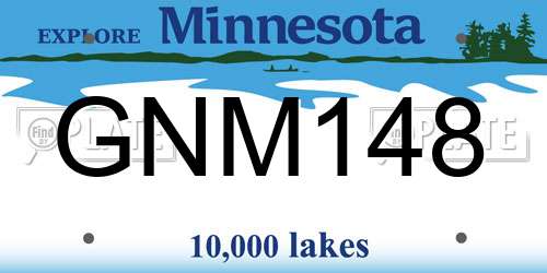 GNM148 Minnesota License Plate