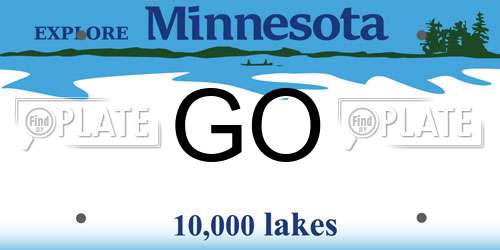 GO Minnesota License Plate