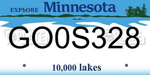 GO0S328 Minnesota License Plate