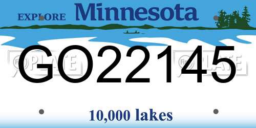 GO22145 Minnesota License Plate