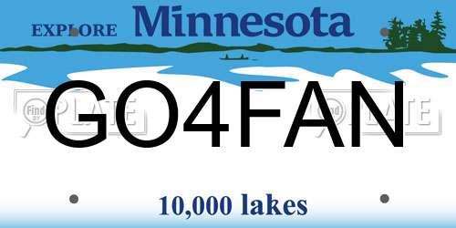 GO4FAN Minnesota License Plate