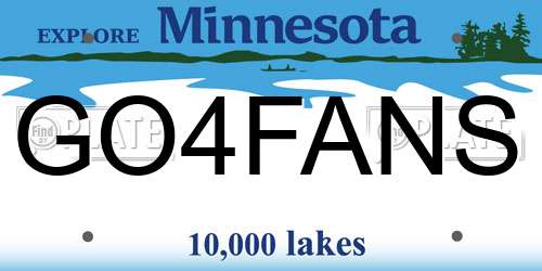 GO4FANS Minnesota License Plate