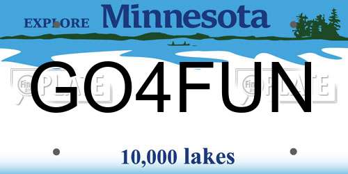 GO4FUN Minnesota License Plate