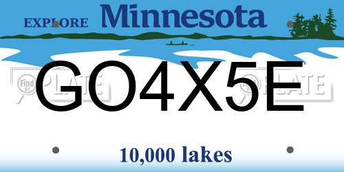 GO4X5E Minnesota License Plate