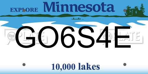 GO6S4E Minnesota License Plate