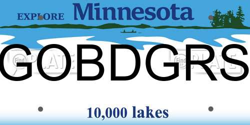 GOBDGRS Minnesota License Plate