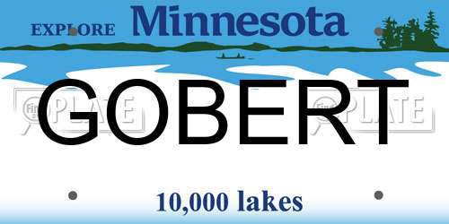 GOBERT Minnesota License Plate