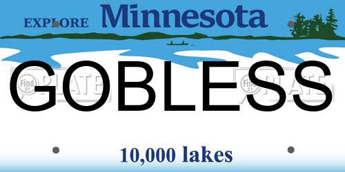 GOBLESS Minnesota License Plate