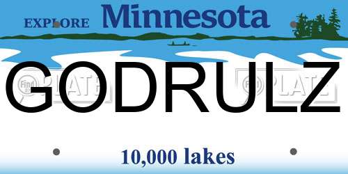 GODRULZ Minnesota License Plate