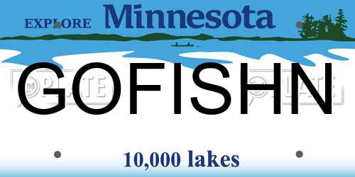 GOFISHN Minnesota License Plate