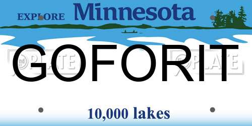GOFORIT Minnesota License Plate