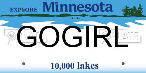 GOGIRL Minnesota License Plate