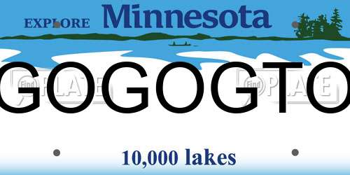 GOGOGTO Minnesota License Plate
