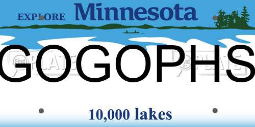 GOGOPHS Minnesota License Plate