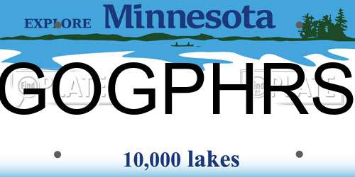 GOGPHRS Minnesota License Plate