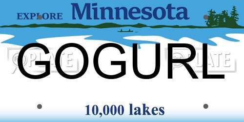 GOGURL Minnesota License Plate