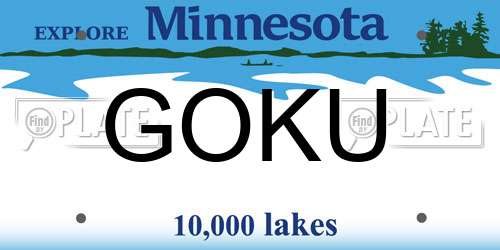 GOKU Minnesota License Plate