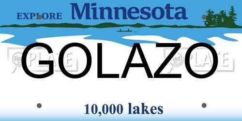 GOLAZO Minnesota License Plate
