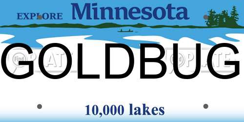 GOLDBUG Minnesota License Plate