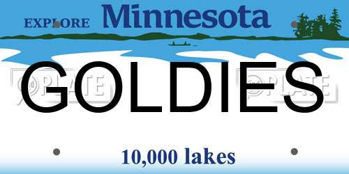 GOLDIES Minnesota License Plate