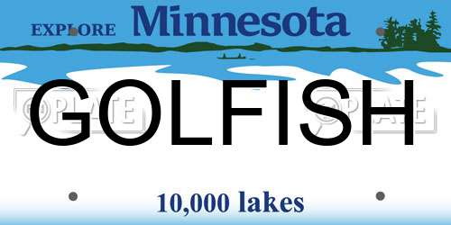 GOLFISH Minnesota License Plate