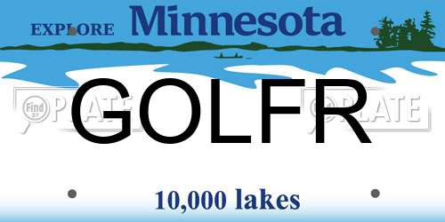 GOLFR Minnesota License Plate
