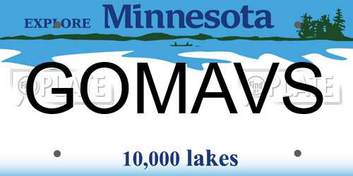 GOMAVS Minnesota License Plate