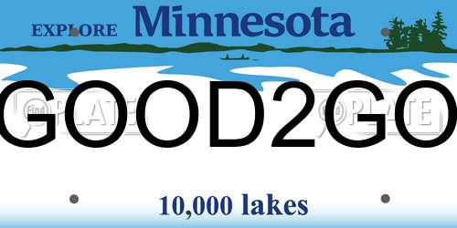 GOOD2GO Minnesota License Plate