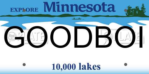 GOODBOI Minnesota License Plate