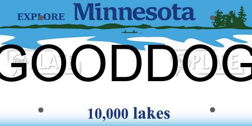 GOODDOG Minnesota License Plate