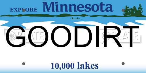 GOODIRT Minnesota License Plate