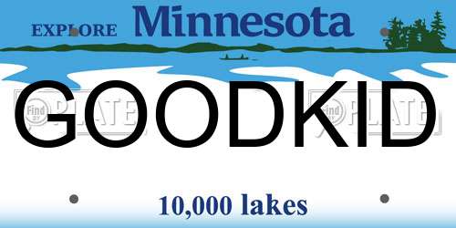 GOODKID Minnesota License Plate