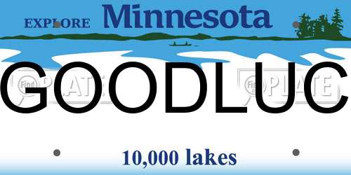 GOODLUC Minnesota License Plate