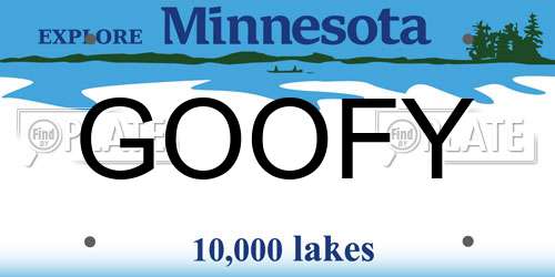 GOOFY Minnesota License Plate