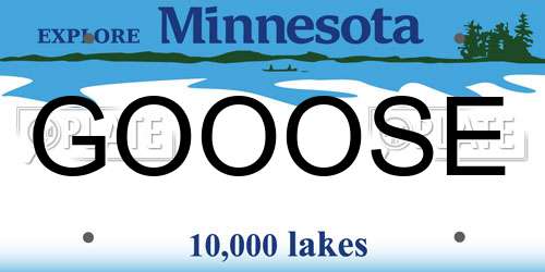 GOOOSE Minnesota License Plate